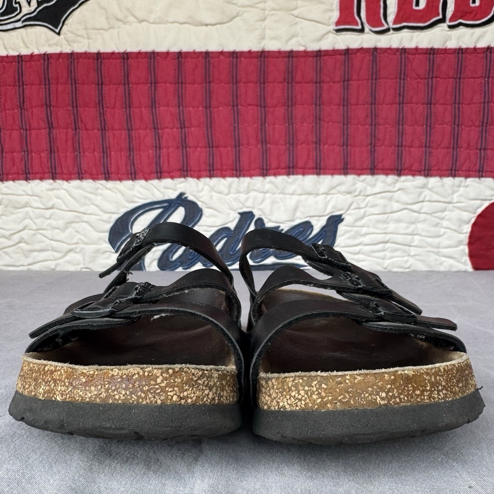 Size 39/W8 - Birkenstock Florida Black Triple Strap Florida Sandals - Picture 4 of 9